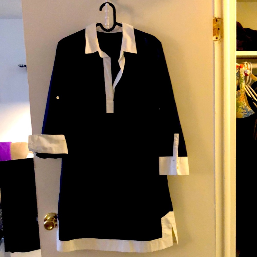 Navy JCrew cotton sailor dress size 10